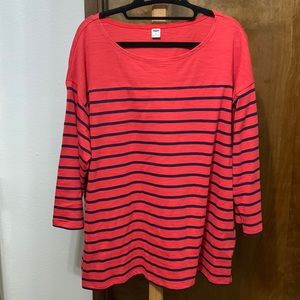 3/4 Sleeve Boatneck Top